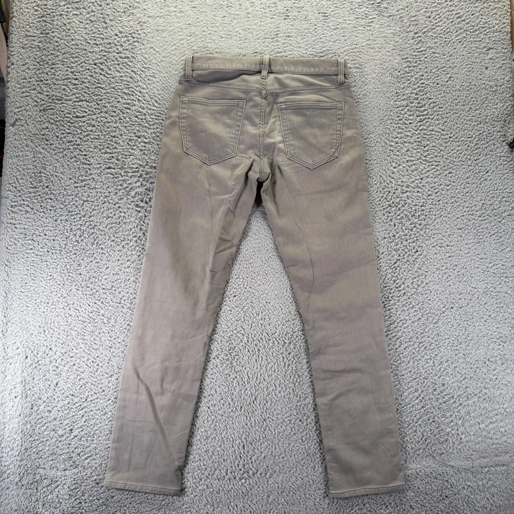 Banana Republic Traveler Pant Mens 30x32 Gray Cotton Chino Straight Slim Stretch